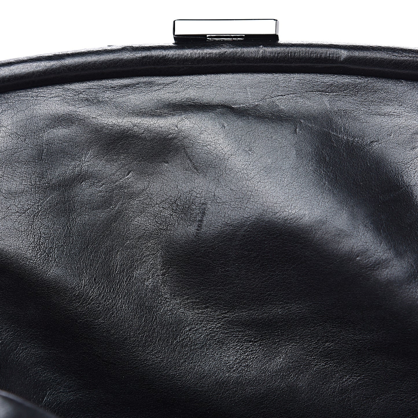 Lambskin Mini Rock and Chain Hobo Black