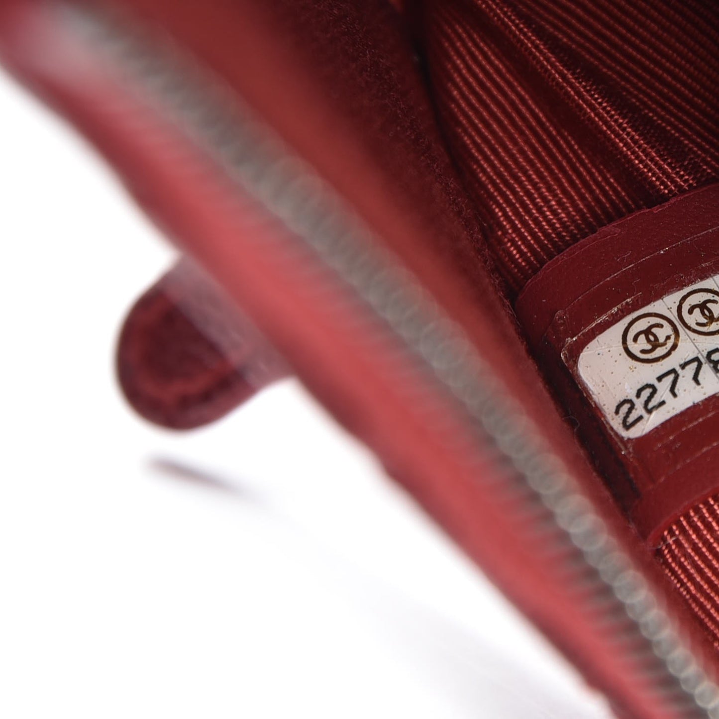 Caviar Quilted Key Holder Case Red