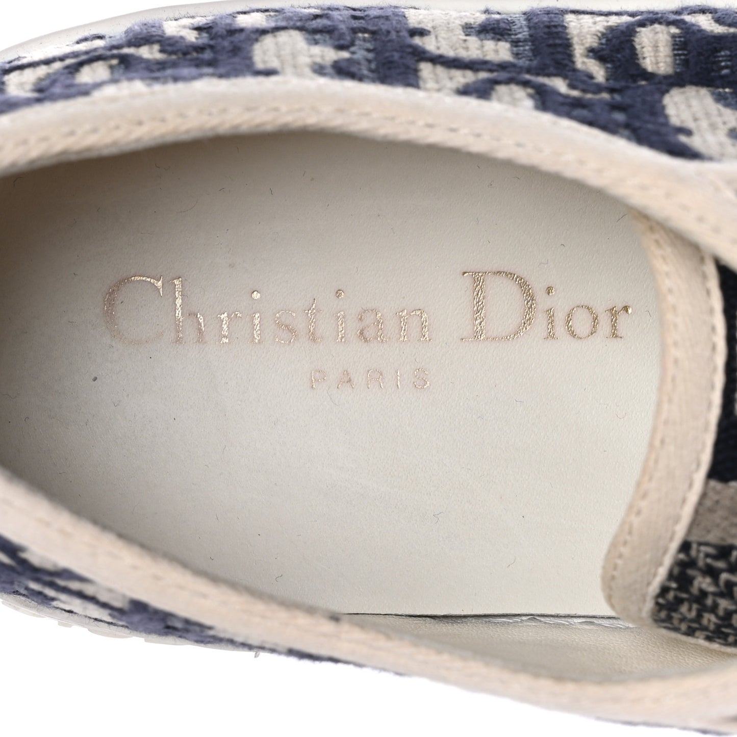 Canvas Oblique Walk'N'Dior Low Top Sneakers 40 Deep Blue