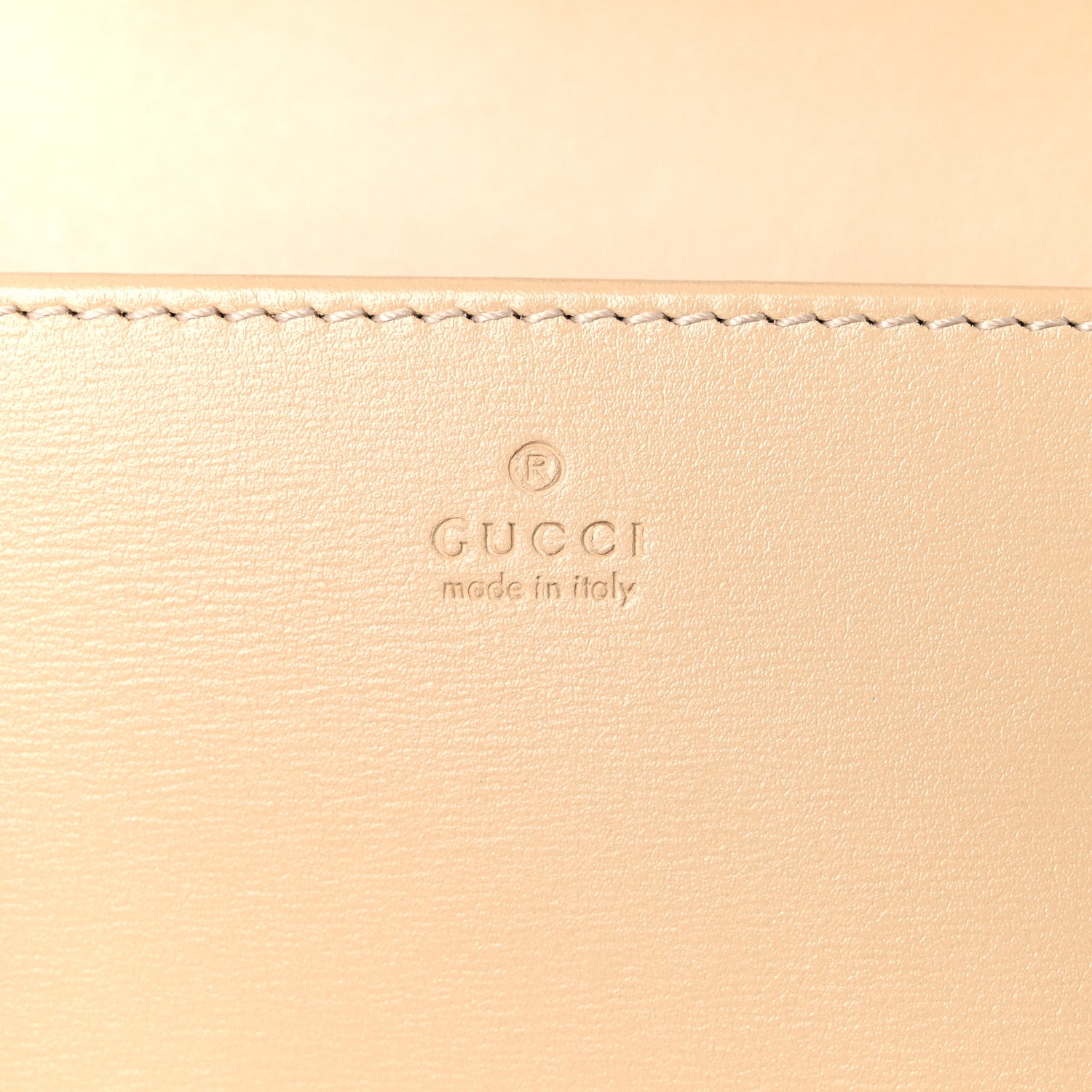 Gucci Boarded Plutone Calfskin Horsebit 1955 Wallet On Chain Bubble Tea 6 of 9