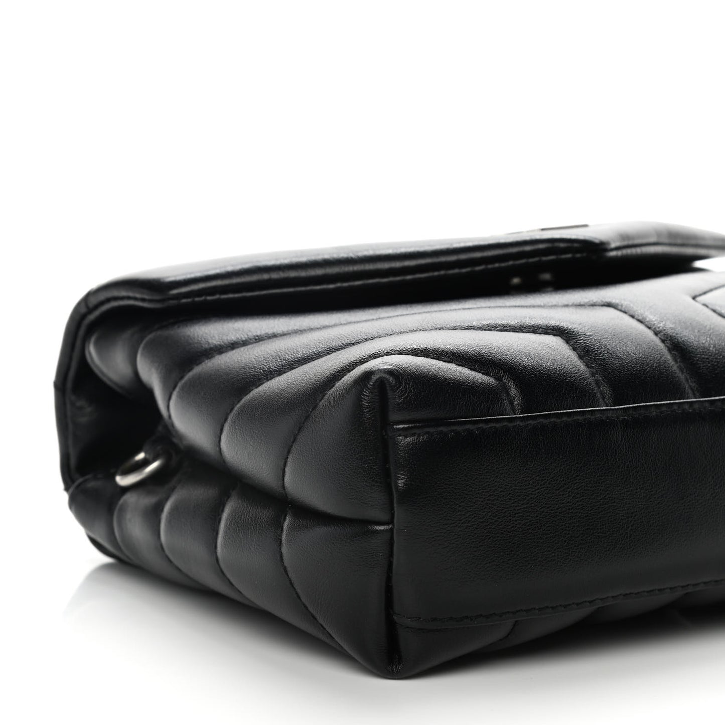 Calfskin Y Quilted Monogram Toy Loulou Crossbody Bag Black