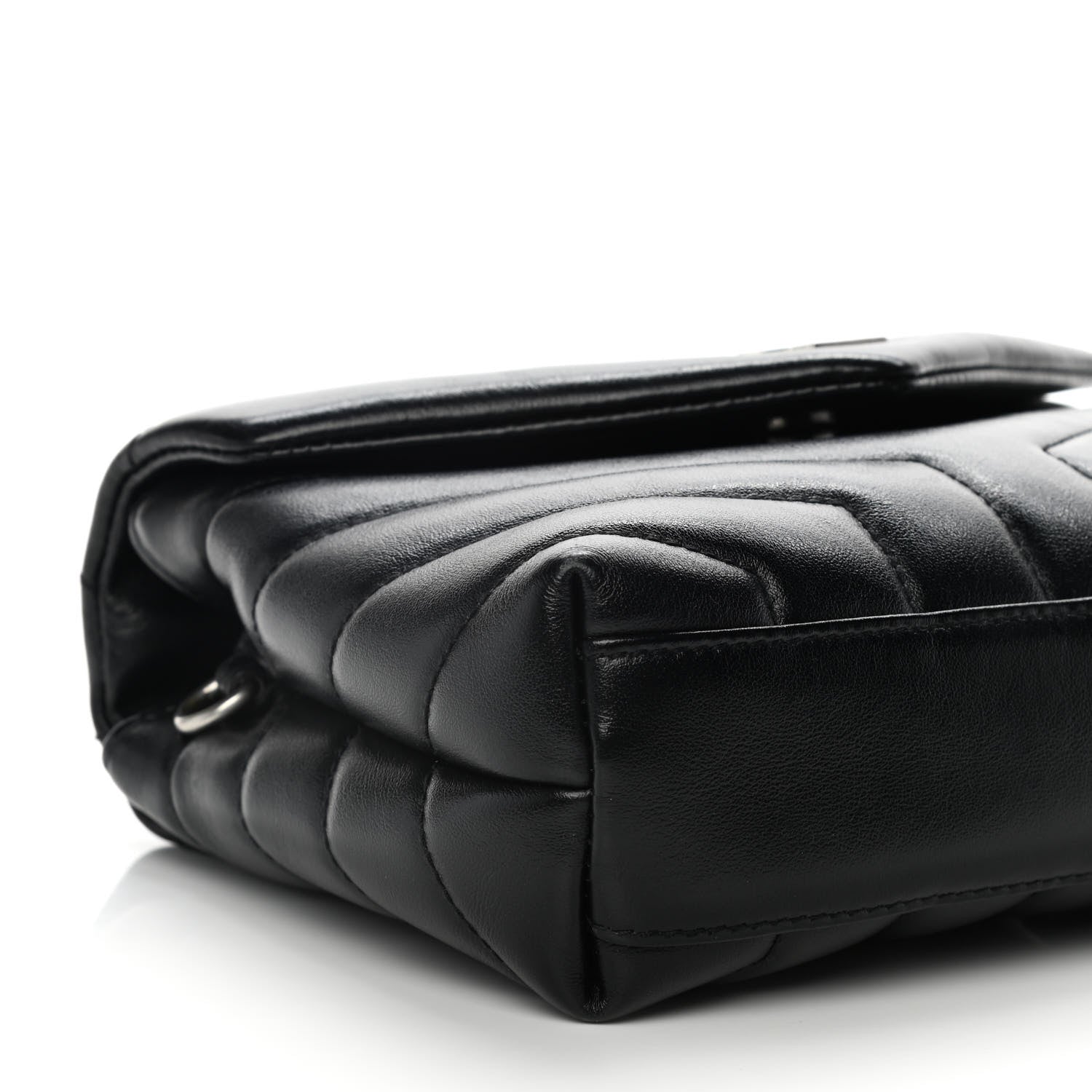 Saint Laurent Calfskin Y Quilted Monogram Toy Loulou Crossbody Bag Black 13 of 17