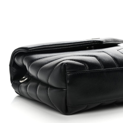 Saint Laurent Calfskin Y Quilted Monogram Toy Loulou Crossbody Bag Black 13 of 17