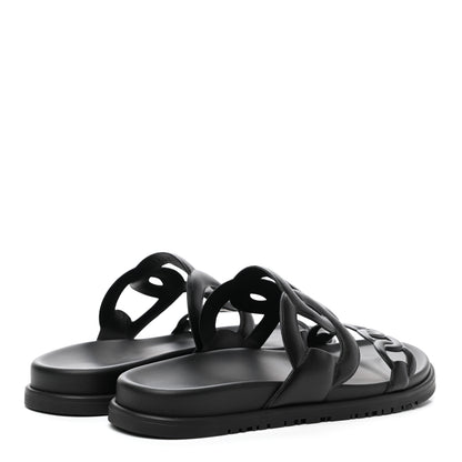 Hermes Nappa Extra Sandals 39 Black 4 of 8