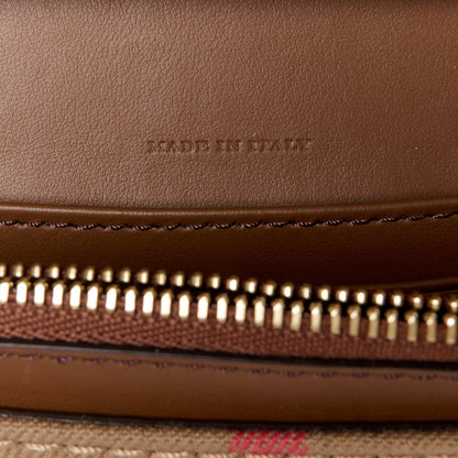 Burberry Derby Calfskin House Check Mini Hampshire Crossbody Tan 7 of 11