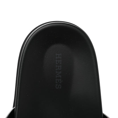 Hermes Calfskin Mens Chypre Sandals 43 Black 7 of 9