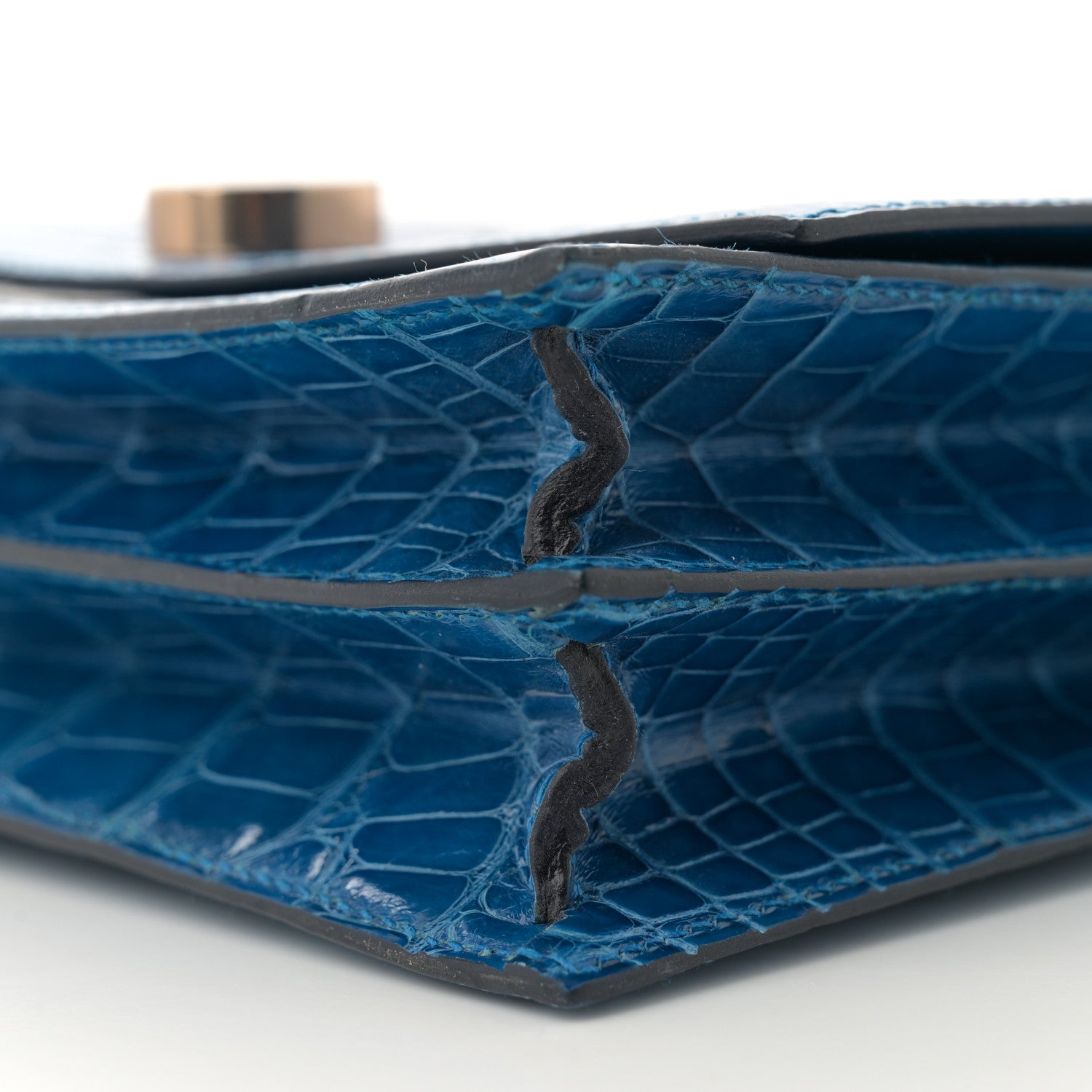 Hermes Shiny Alligator Minuit Au Faubourg Bleu Izmir 1633141