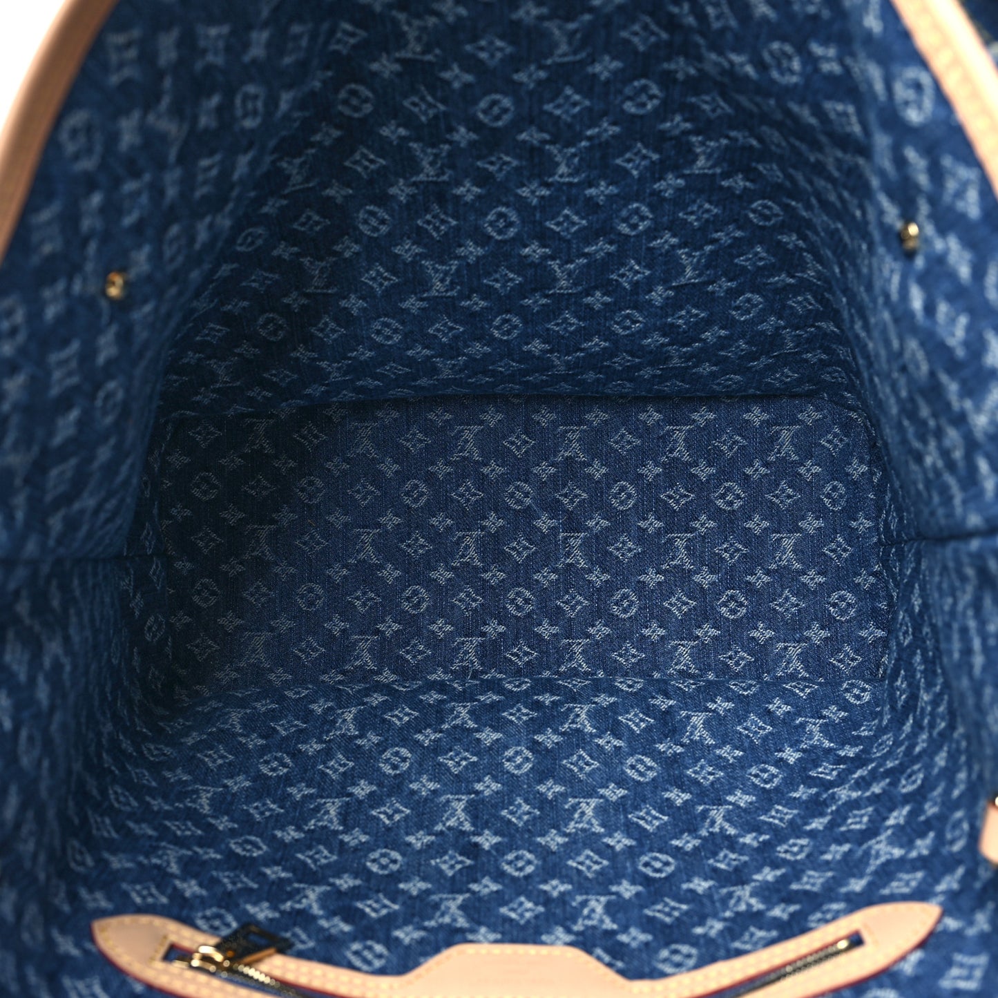 Monogram Denim Neo Neverfull MM Blue