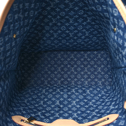 Louis Vuitton Monogram Denim Neo Neverfull MM Blue 5 of 9