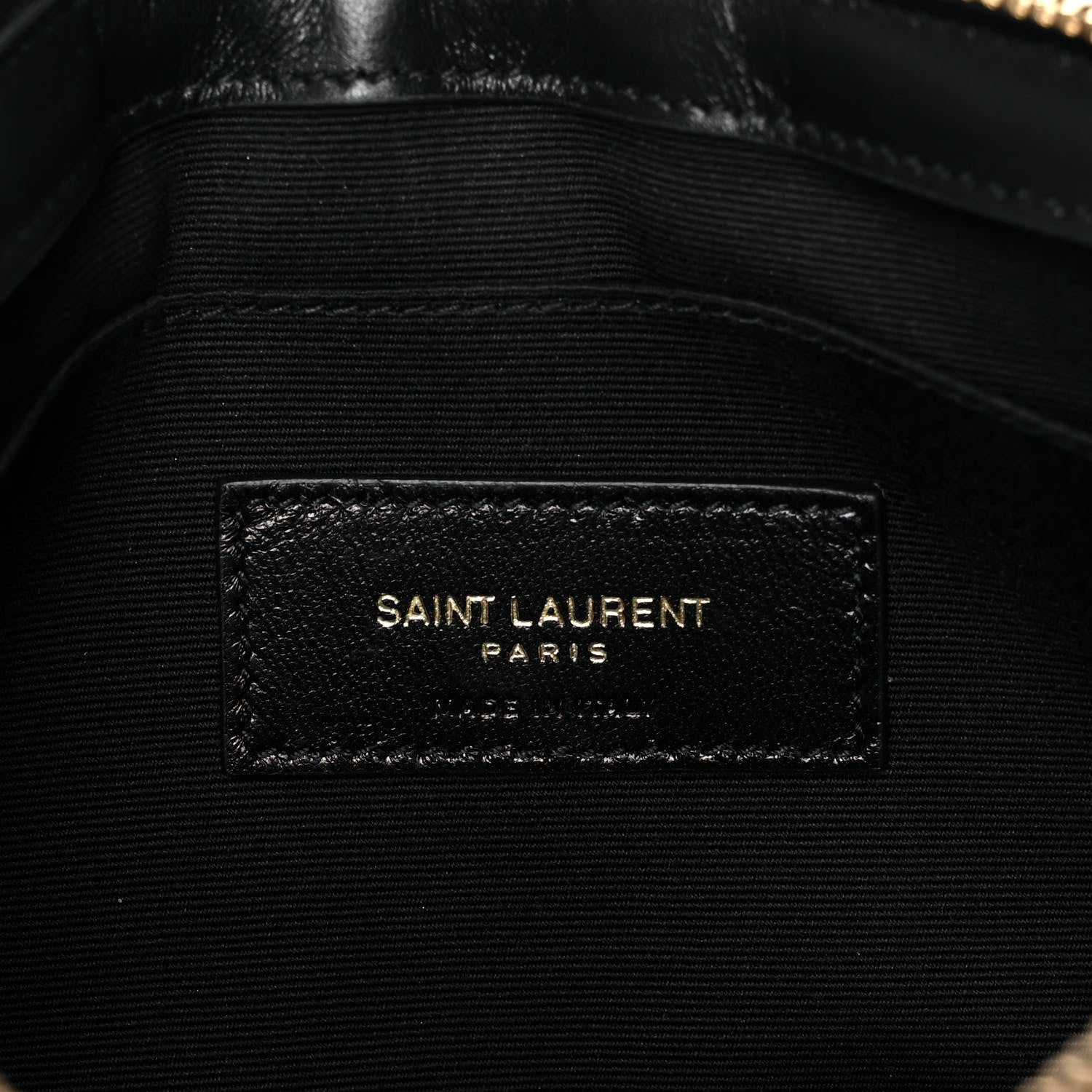 Saint Laurent Calfskin Matelasse Chevron Monogram A5 Wristlet Black 6 of 11
