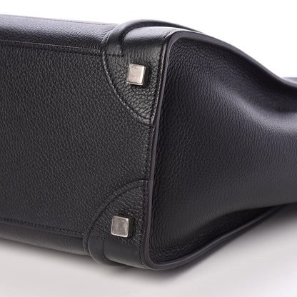 Celine Drummed Calfskin Micro Luggage Black 10 of 15