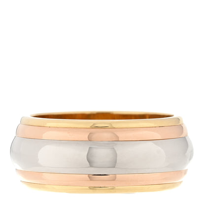 Cartier 18K Pink Yellow White Gold Trinity Saturn Band Ring 54 6.75 1 of 4