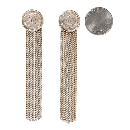 Chanel Chain CC Dangle Earrings Gold 2 of 6