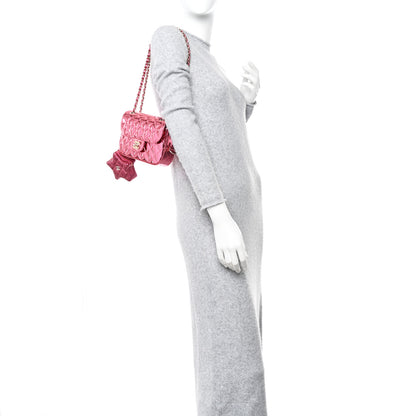 Chanel Mirror Calfskin Metallic Lambskin Quilted Hollywood Boulevard Mini Flap With Star Coin Purse Pink 2 of 13