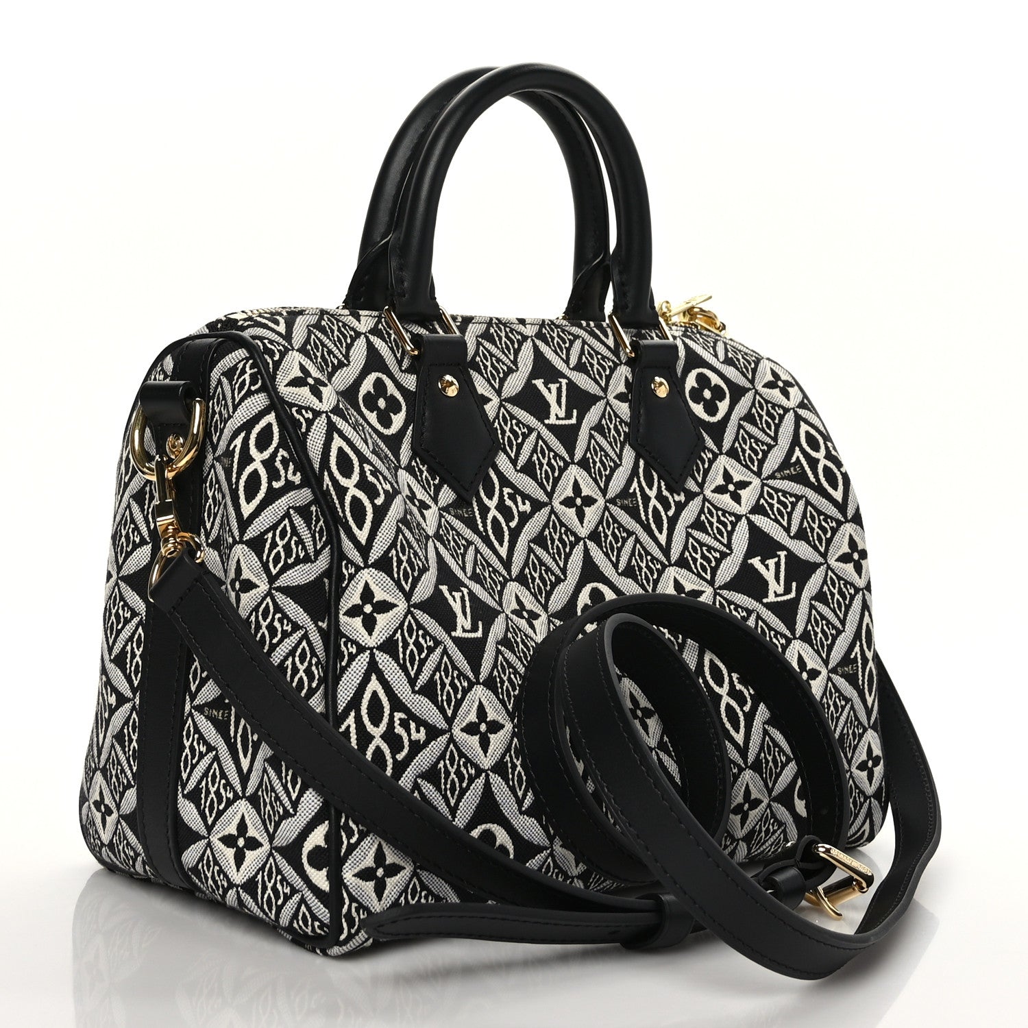Louis Vuitton Jacquard Since 1854 Speedy Bandouliere 25 Grey 3 of 10
