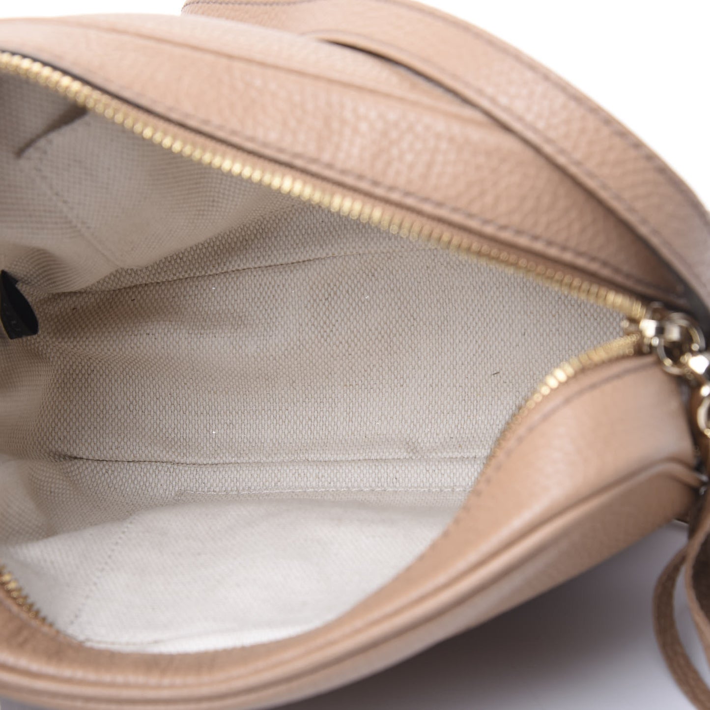 Pebbled Calfskin Small Soho Disco Bag Rose Beige