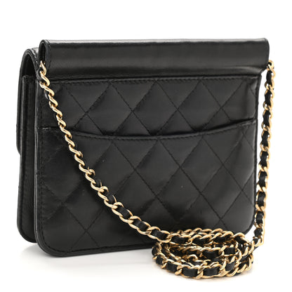 Chanel Lambskin Quilted Crossing Times Mini Flap Black 3 of 10
