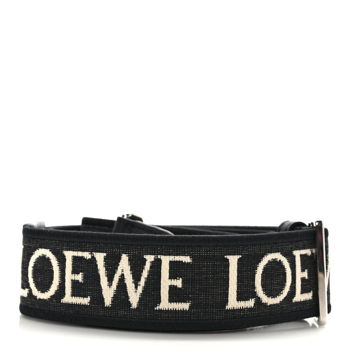 Calfskin Jacquard Anagram Strap Navy Black