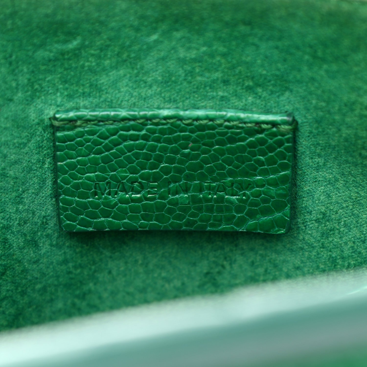 Alexander McQueen Calfskin Crocodile Embossed Mini Heroine Bag Green 6 of 17