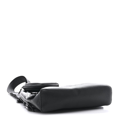 Louis Vuitton Calfskin Shadow Monogram Duo Slingbag Black 4 of 9