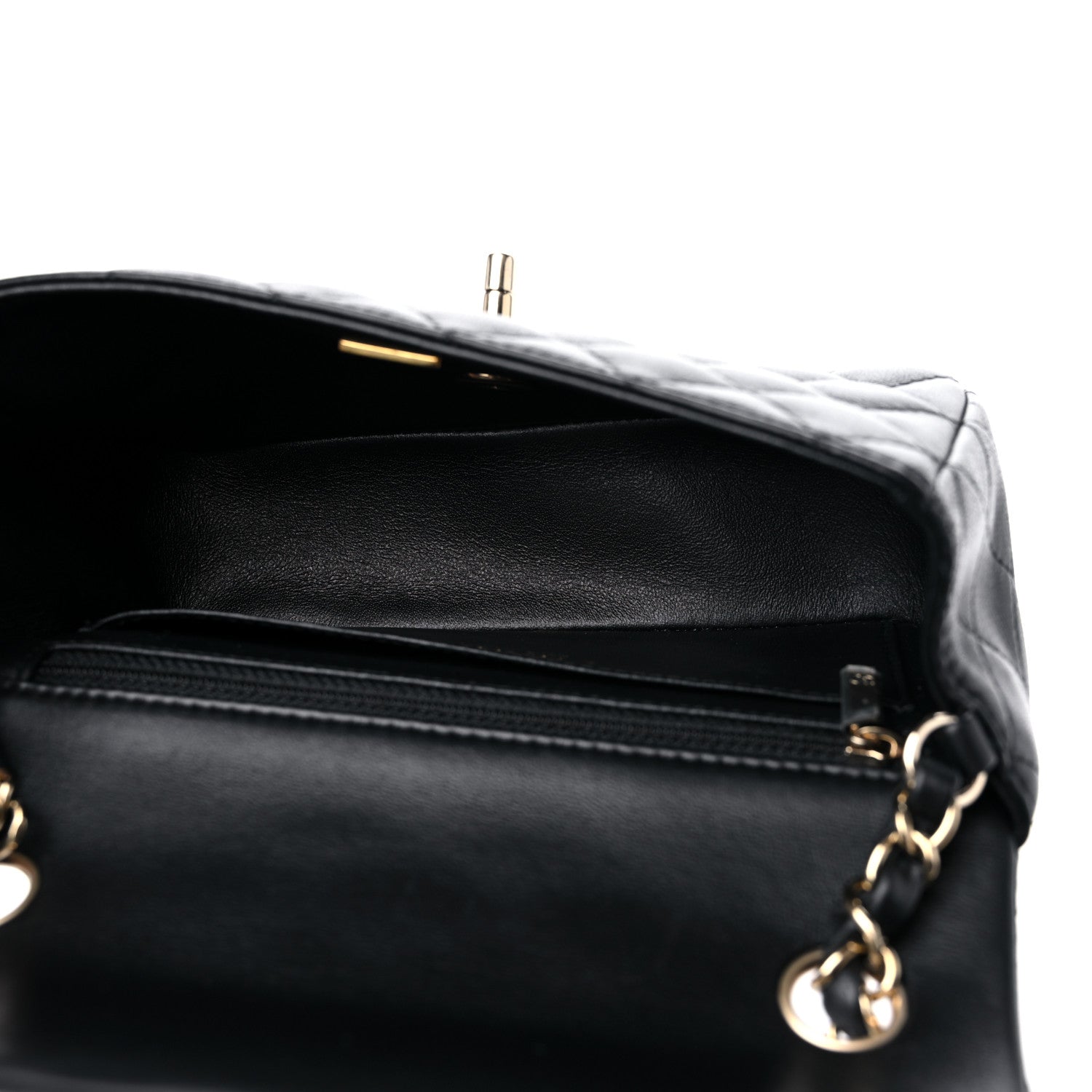Chanel Lambskin Quilted Mini Rectangular Flap Black 5 of 10