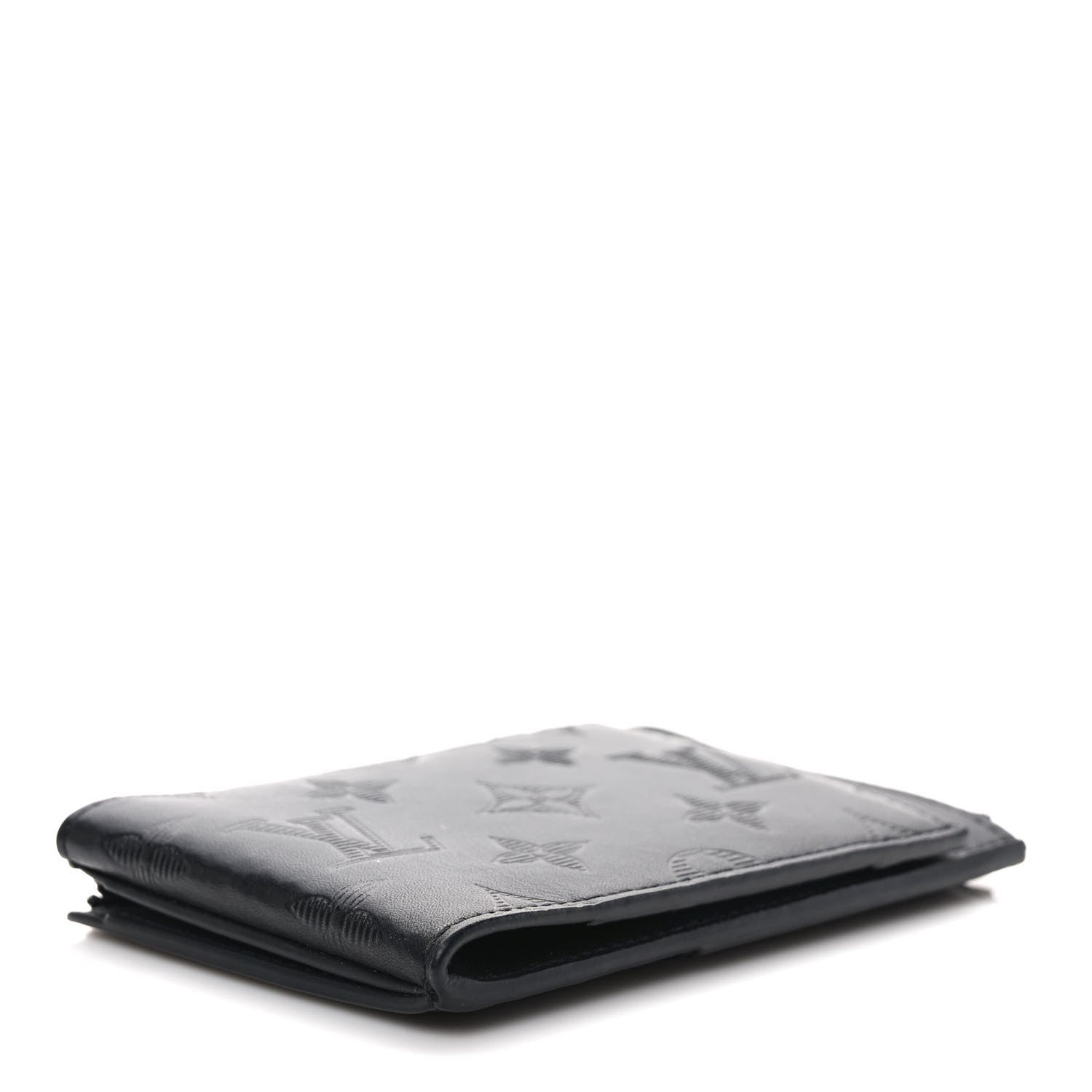 Louis Vuitton Calfskin Monogram Shadow Hybrid Wallet Black 4 of 7