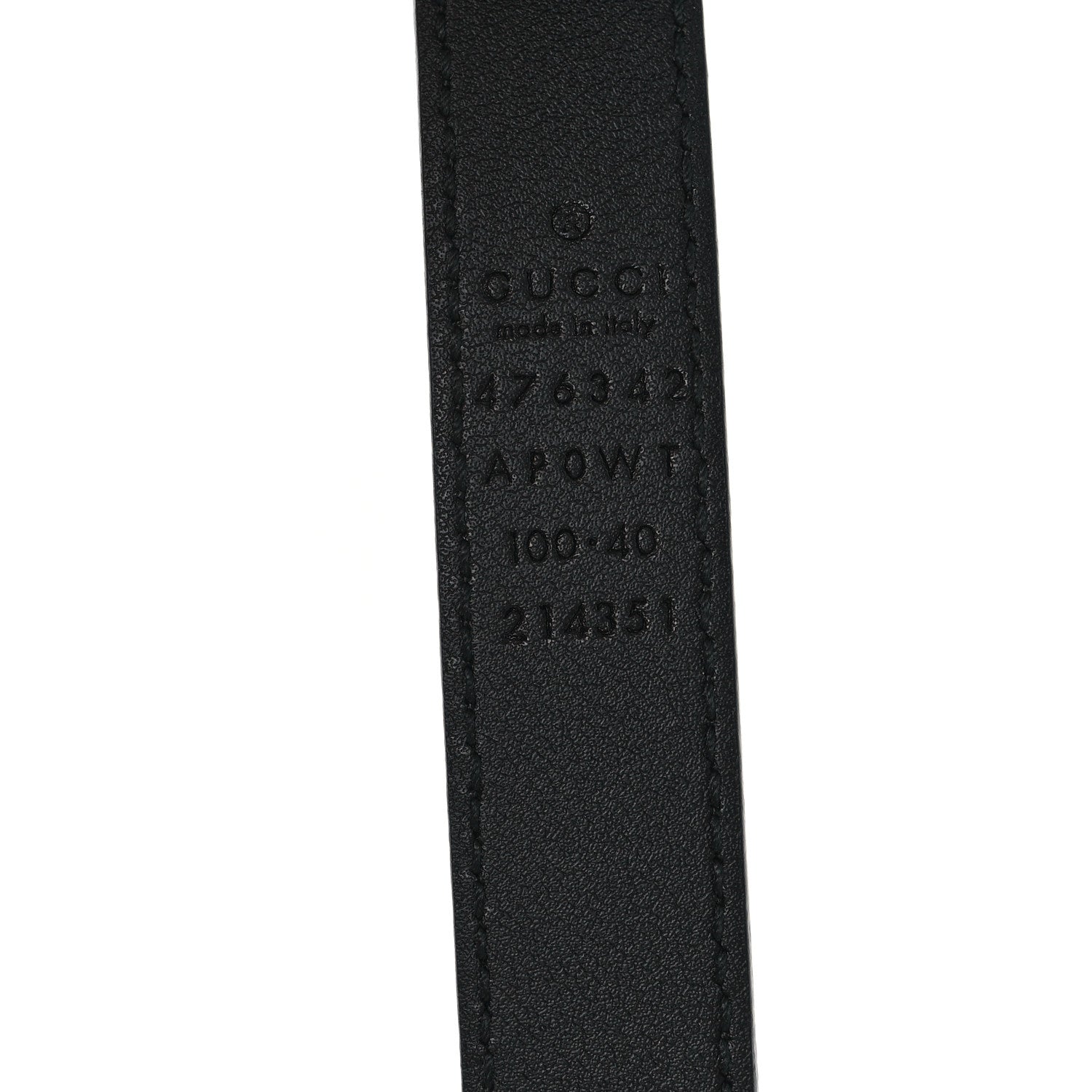 Gucci Moon Calfskin Pearl Double G 20mm Belt 100 40 Black Cream 3 of 5