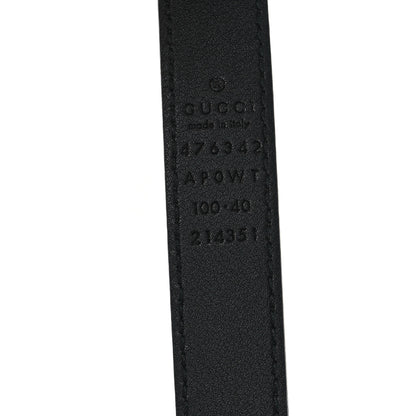 Gucci Moon Calfskin Pearl Double G 20mm Belt 100 40 Black Cream 3 of 5