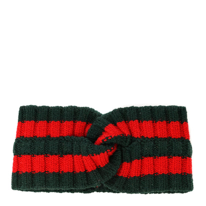 Gucci Wool Web Headband M Green Red 1 of 7