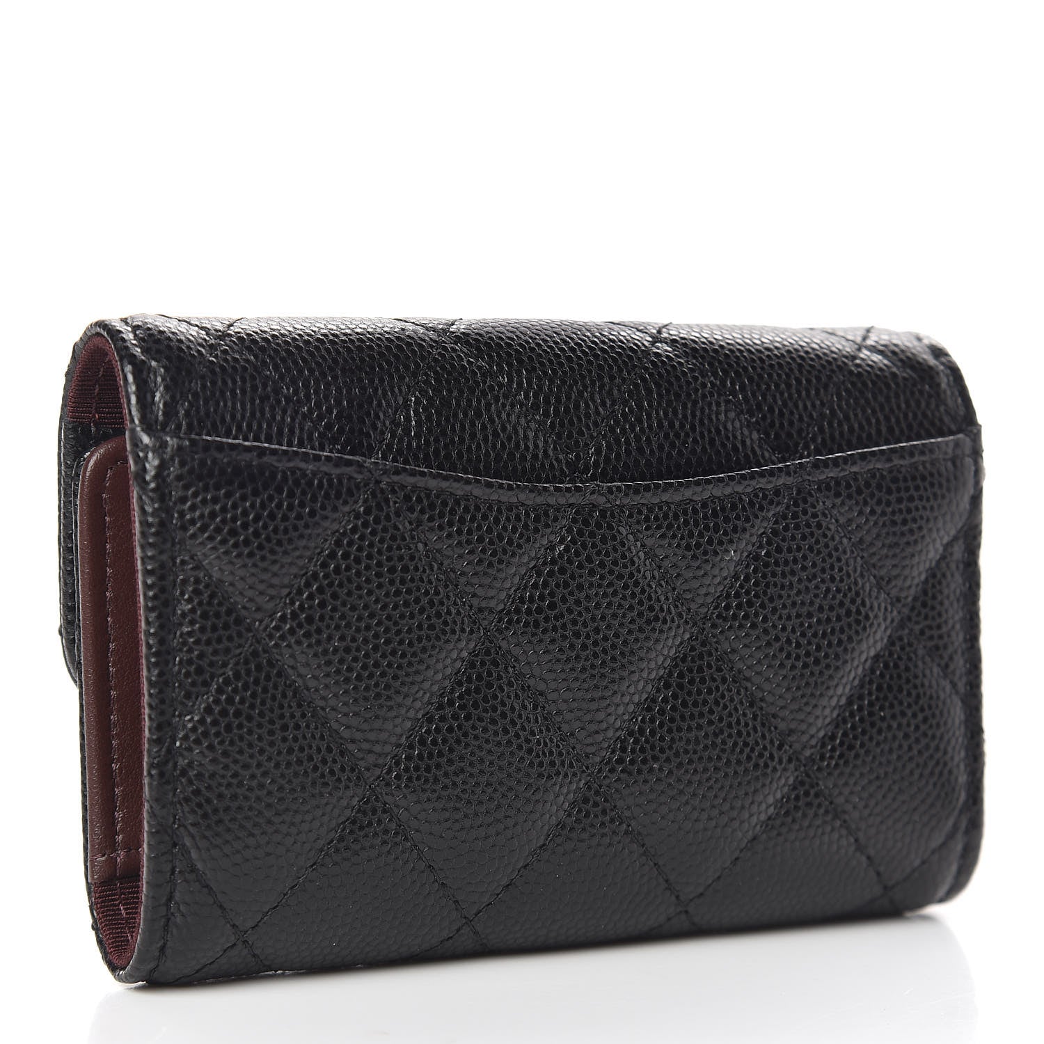 Chanel Caviar Quilted Classic 4 Key Holder Wallet Black 3 of 9