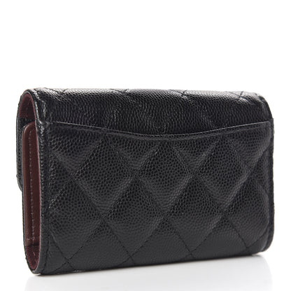 Chanel Caviar Quilted Classic 4 Key Holder Wallet Black 3 of 9