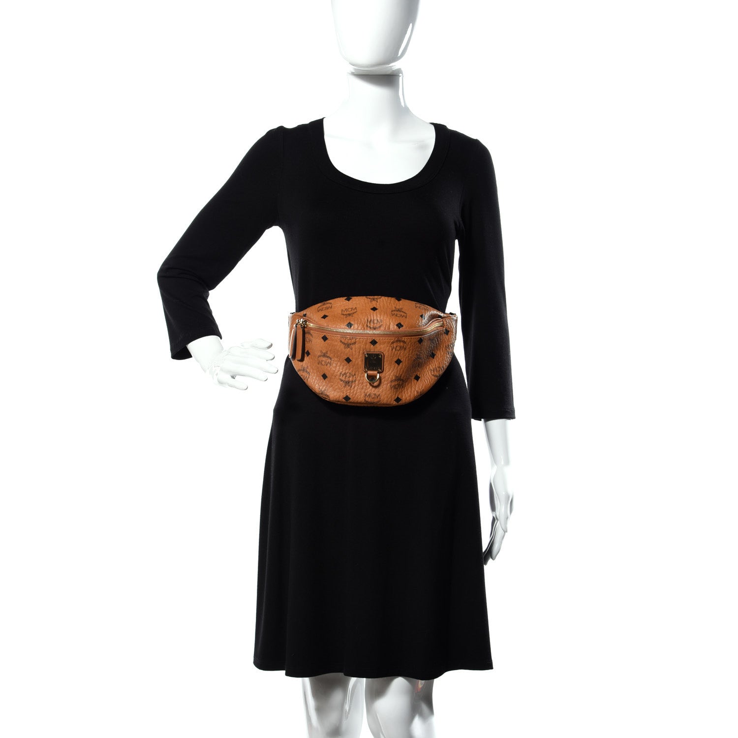 MCM Visetos Small Fusten Belt Bag Cognac 2 of 11