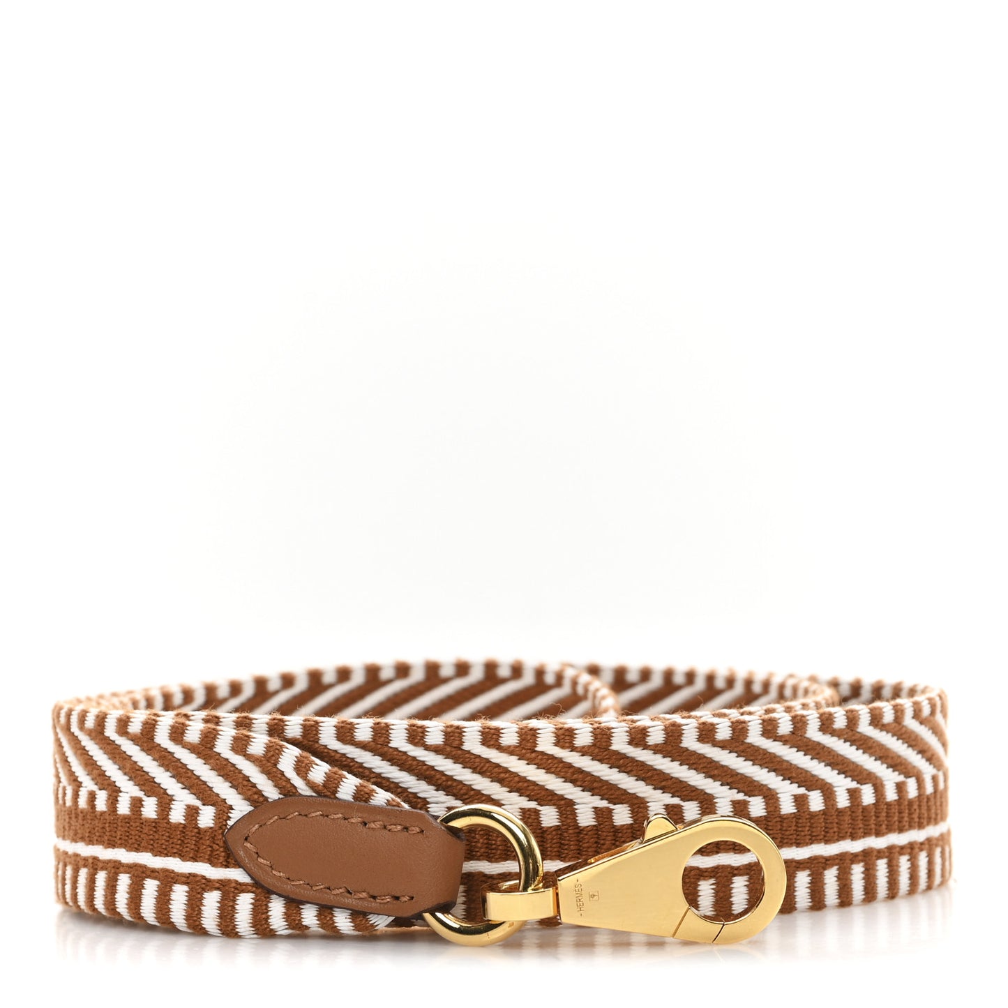 Toile Swift 25mm Sangle Cavale Shoulder Strap Ecru Beige Gold