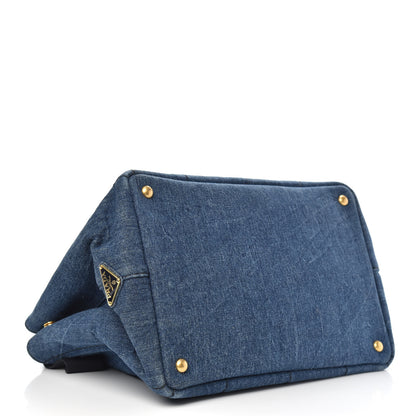 Prada Denim Logo Tote Avio 4 of 10