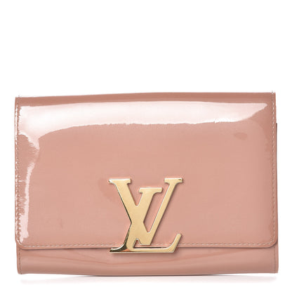 Louis Vuitton Patent Louise New Sobe Clutch Rose Velours 1 of 8