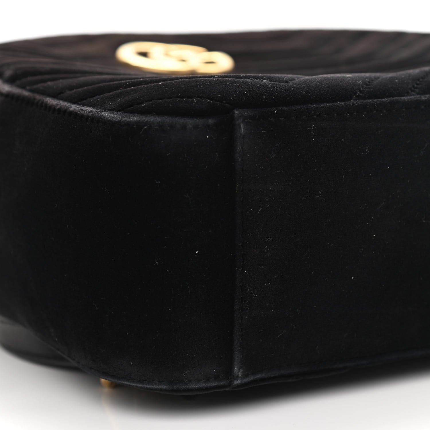 Gucci Velvet Matelasse GG Marmont Dome Backpack Black 8 of 20