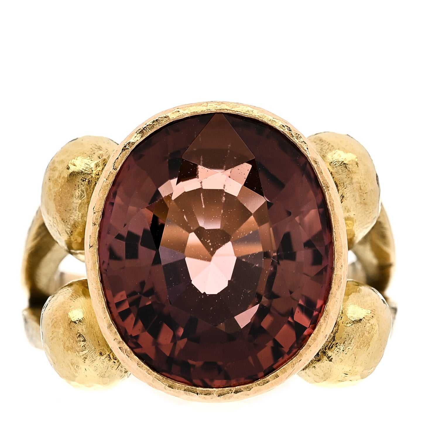 19K Yellow Gold Tourmaline Ring 53 6.5
