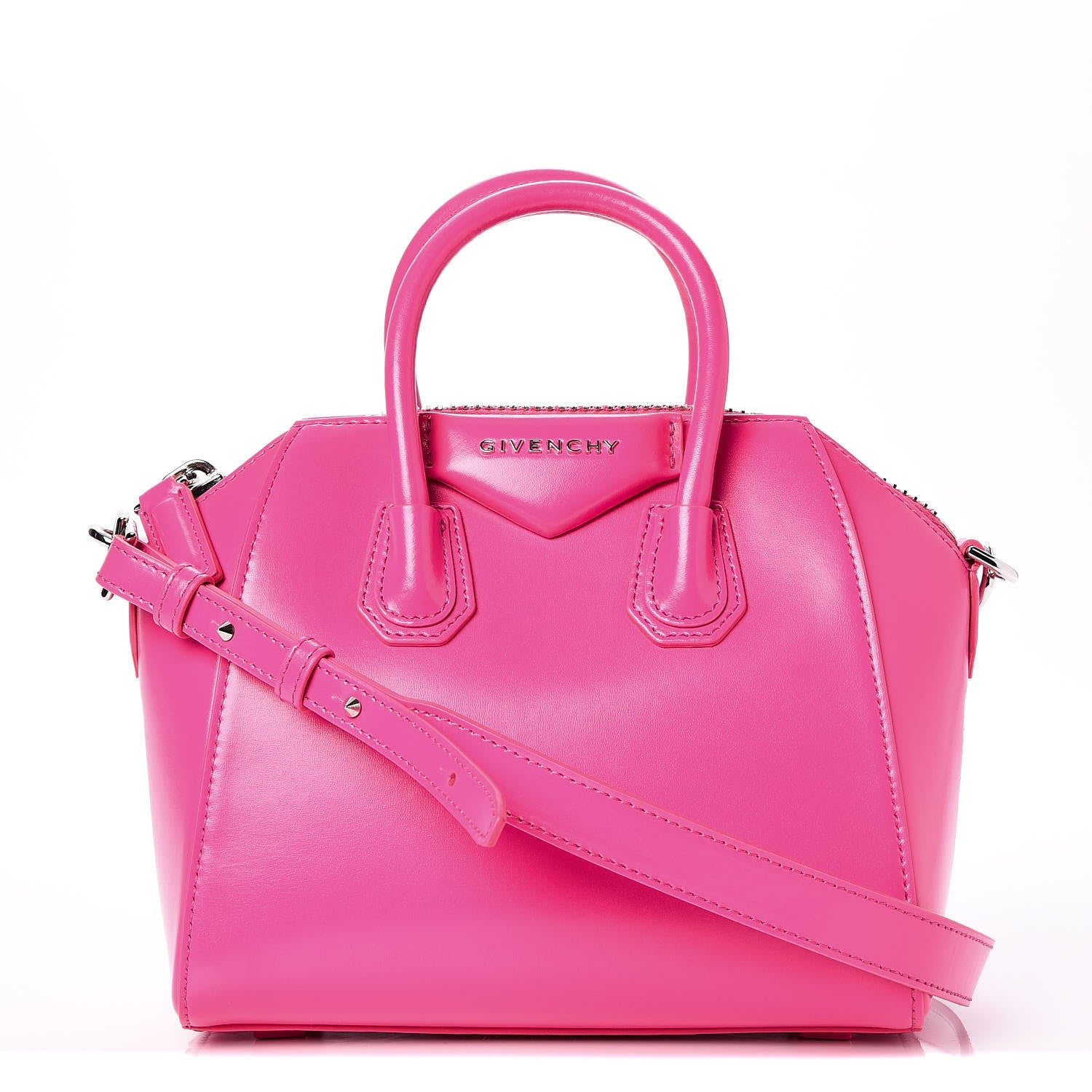 Givenchy Shiny Lord Calfskin Mini Antigona Shocking Pink 1 of 7
