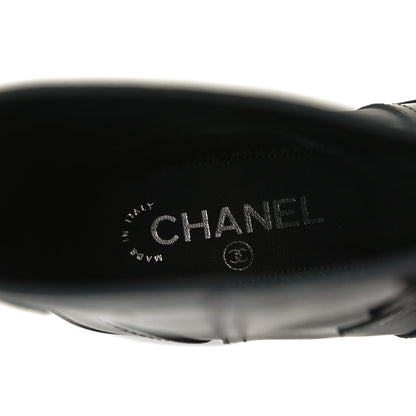 Chanel Calfskin Embroidered Western Boots 35 Black 9 of 11