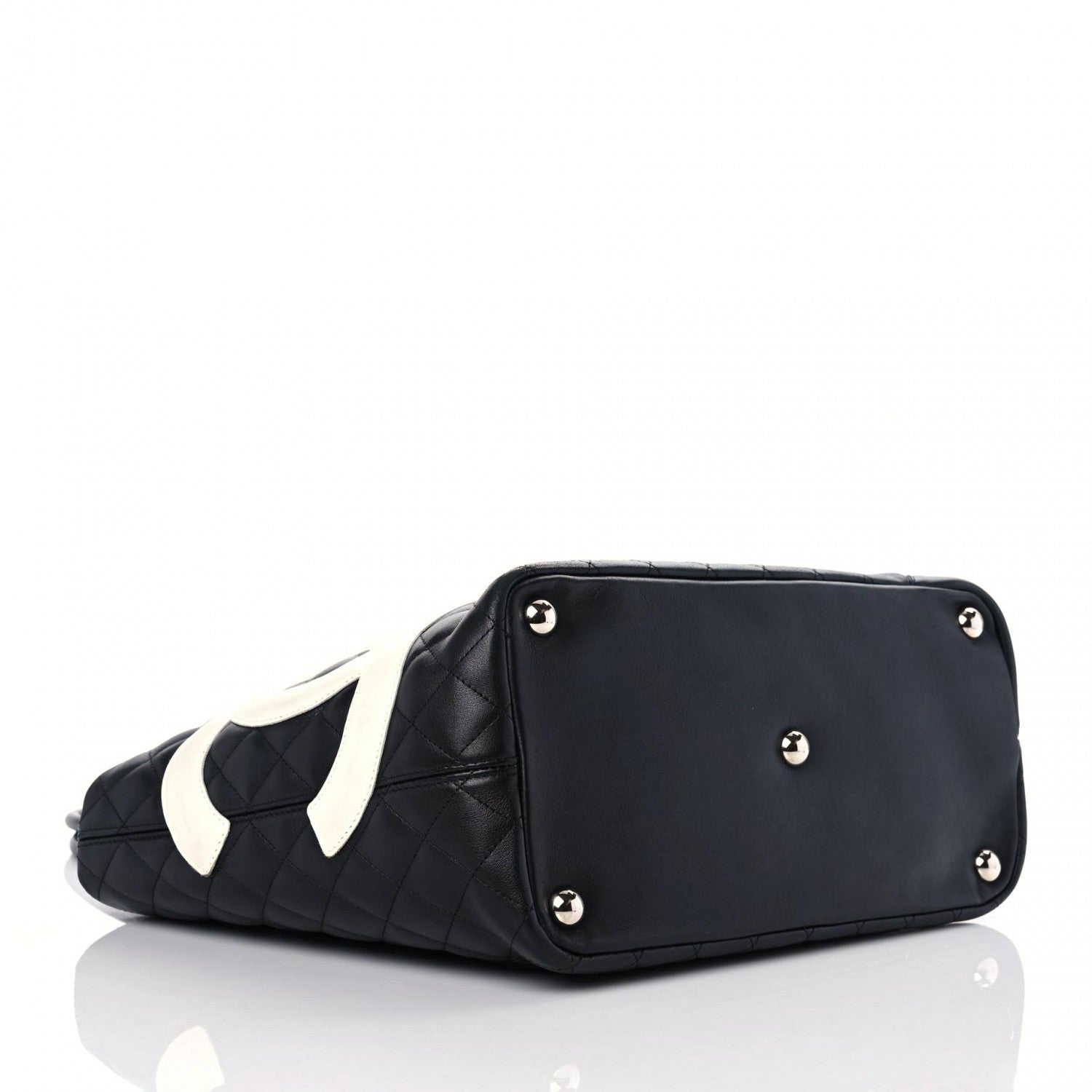 Chanel Calfskin Quilted Large Cambon Tote Black White 4 of 21