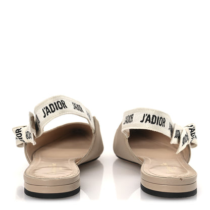 Christian Dior Technical Canvas Ribbon J'Adior Slingback Ballet Flats 38.5 Powder Nude 6 of 12