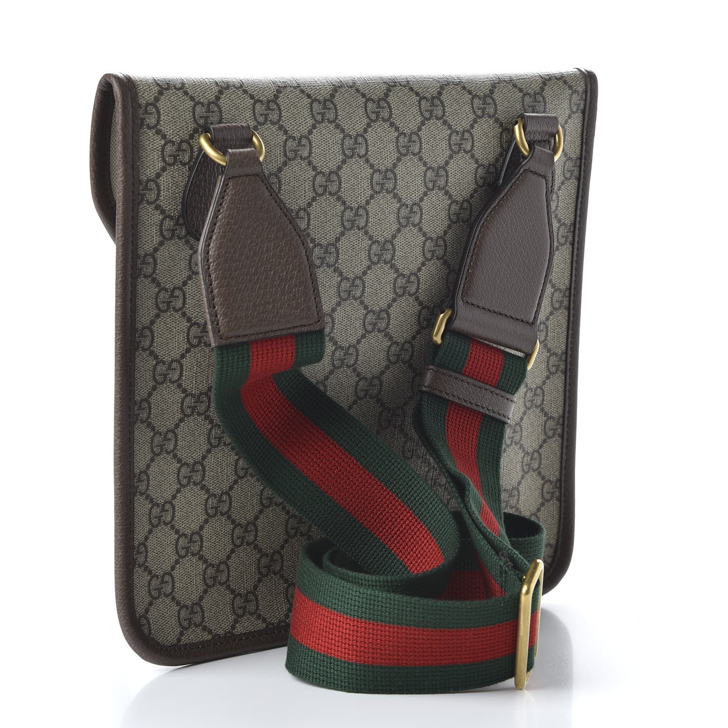 Gucci GG Supreme Monogram Web Medium Neo Vintage Flap Messenger Bag Beige New Acero 3 of 10