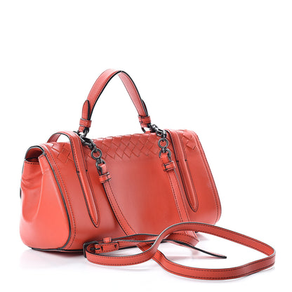 Bottega Veneta Nappa Intrecciato Scales Mini Top Handle Bag Geranium 3 of 12