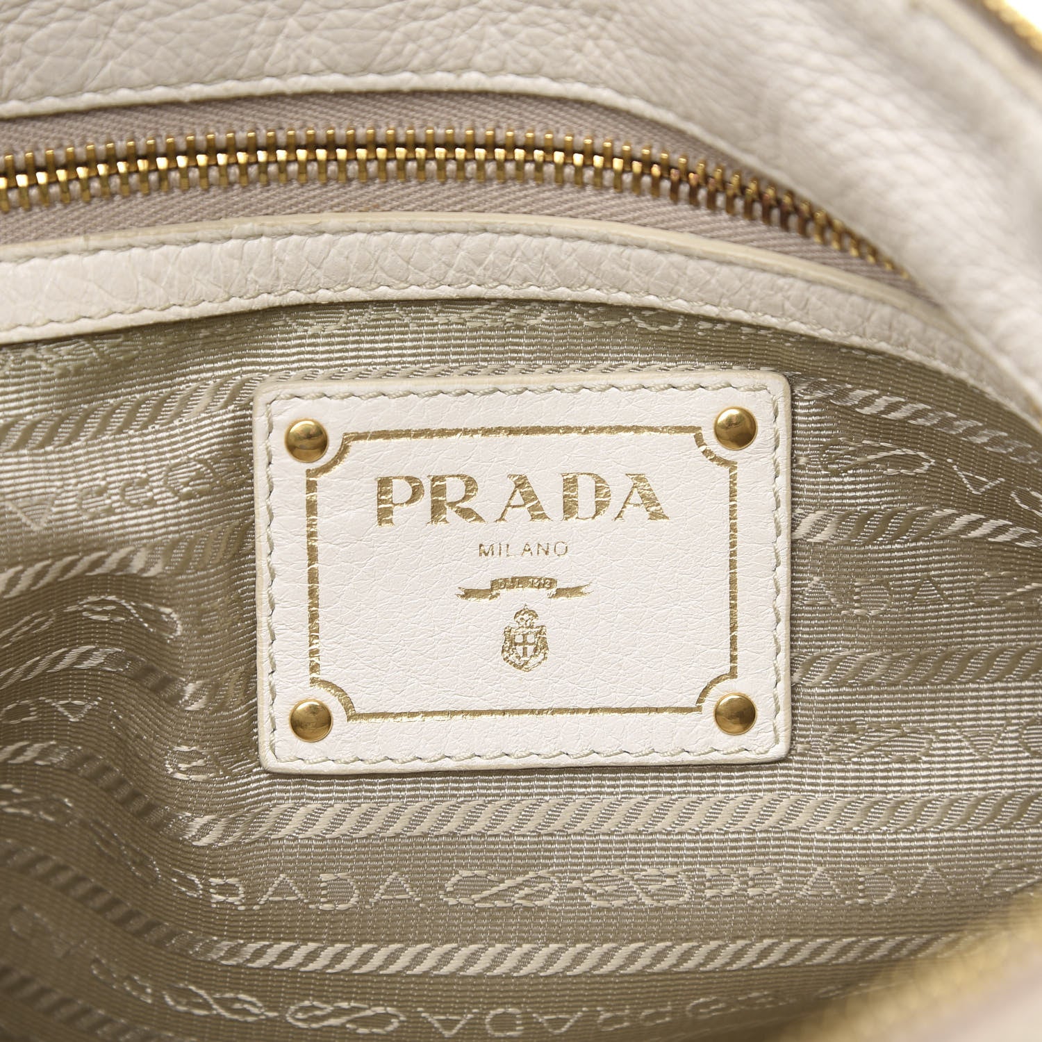 Prada Vitello Daino Hobo Bianco 6 of 17