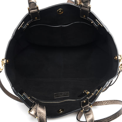 Valentino Garavani Metallic Grained Calfskin My Rockstud Soft Tote Sasso 12 of 14
