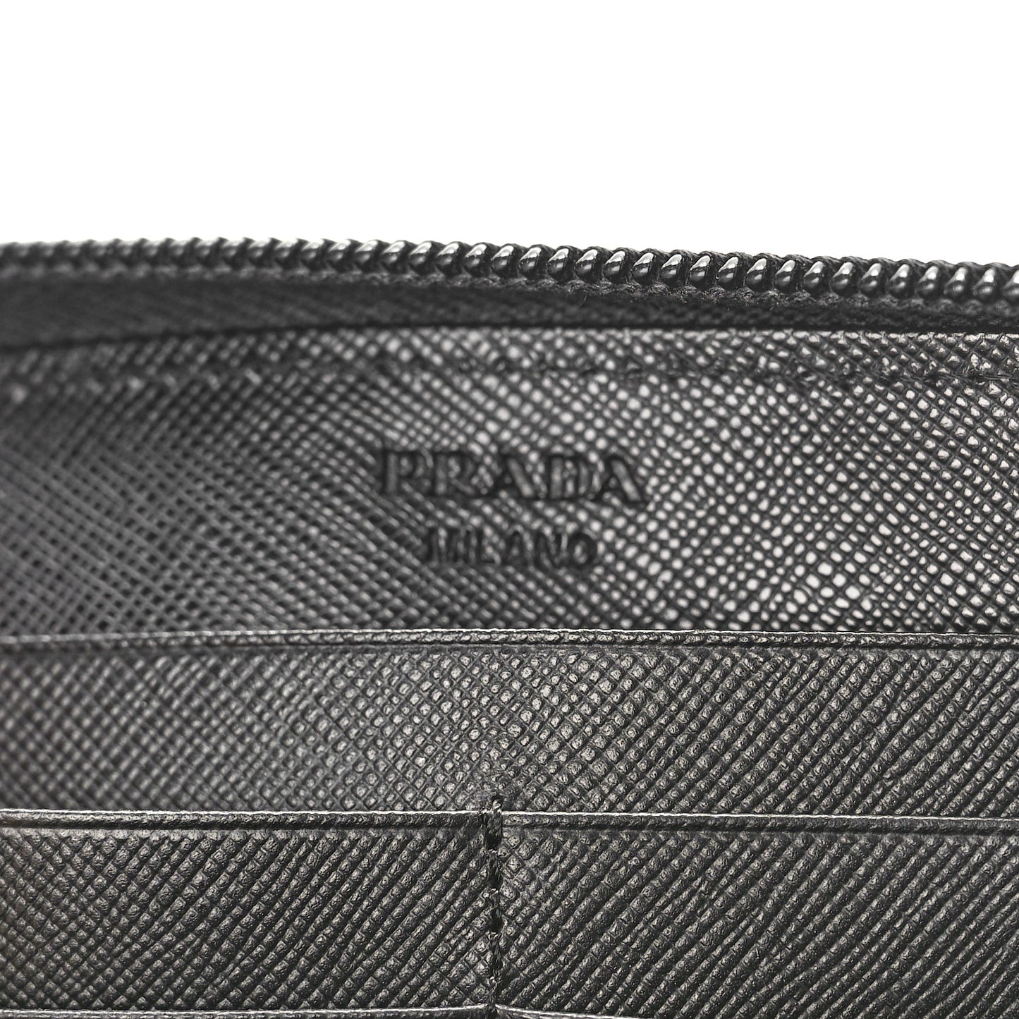 Tessuto Nylon Zip Around Wallet Black