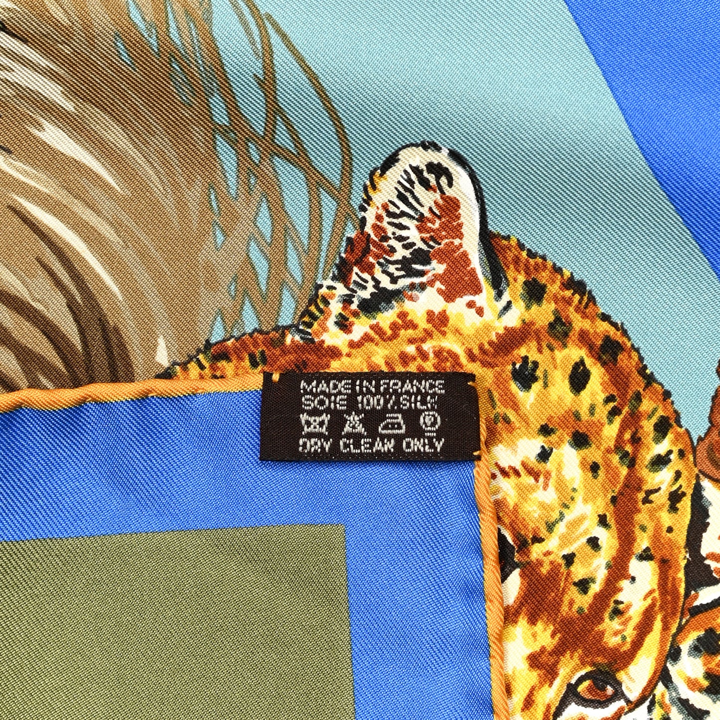 Silk Guepards Scarf 90