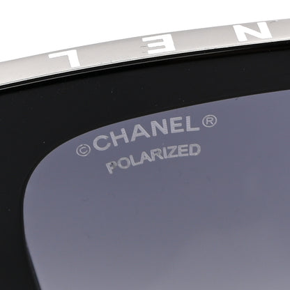 Chanel Acetate Polarized Square Sunglasses 5417 Black 7 of 8