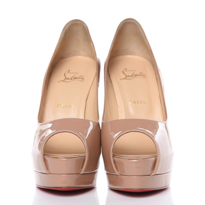 Christian Louboutin Patent Altadama 140 Pumps 39.5 Nude 2 of 13