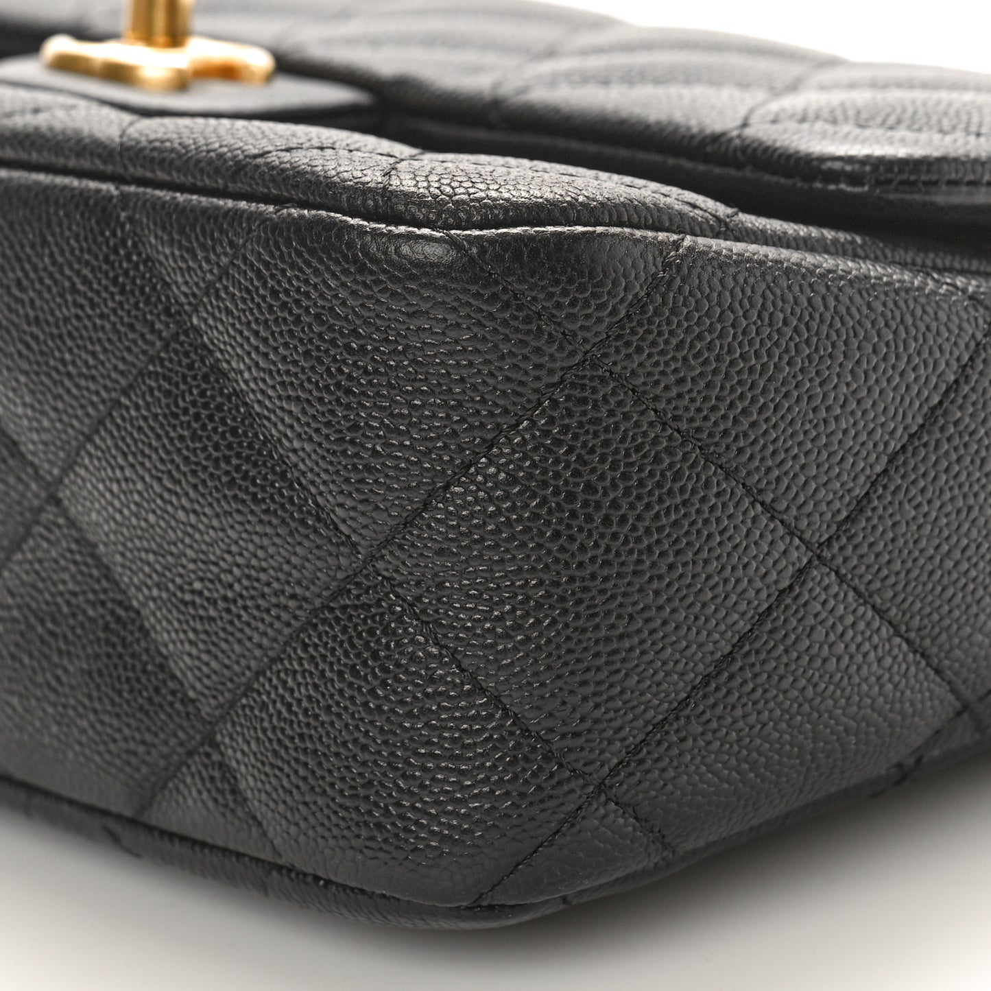 Caviar Quilted Sweetheart Flap Black